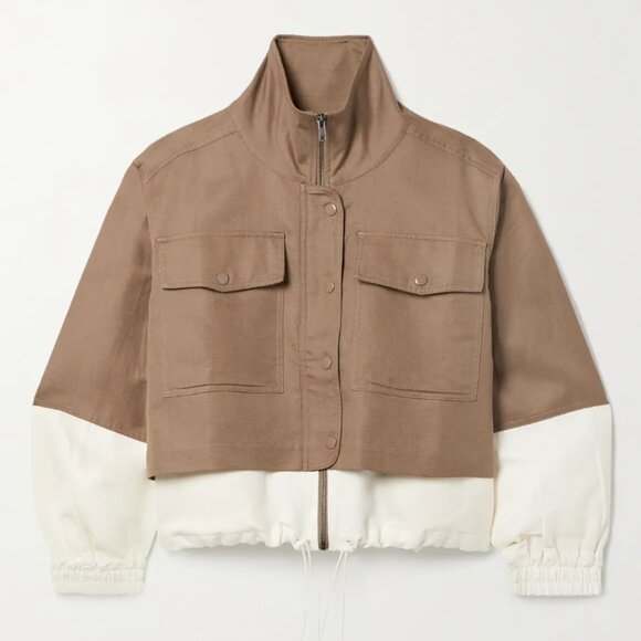 APIECE APART Selva Cropped Windbreaker in Camel - Picture 1 of 9